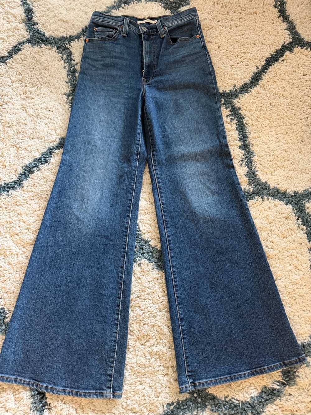 Classic Flared Women's Jeans in Dark Blue
